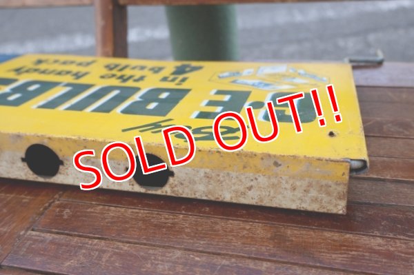 画像8: dp-260204-57 GENERAL ELECTRIC / 1940's-1950's GE BULBS W-sided Metal Sign