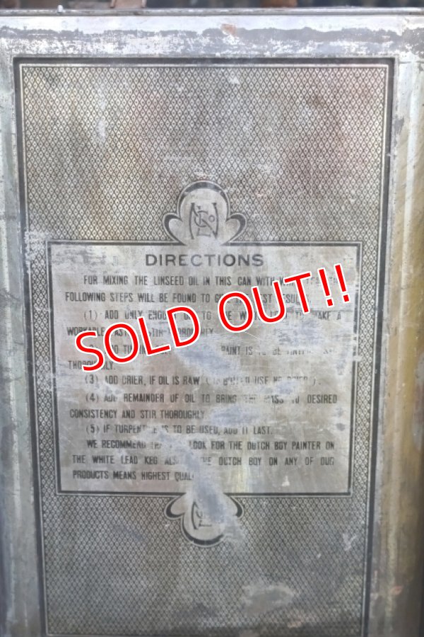 画像5: dp-260204-59 NATIONAL LEAD COMPANY 1920's-1930's PURE LINSEED OIL 38 POUNDS CAN