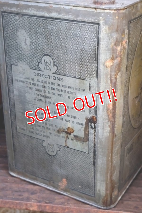 画像6: dp-260204-59 NATIONAL LEAD COMPANY 1920's-1930's PURE LINSEED OIL 38 POUNDS CAN