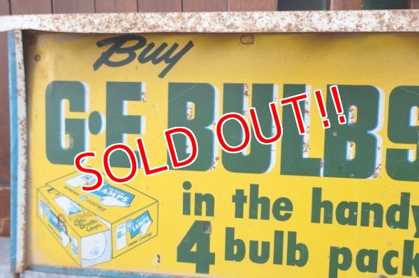 画像6: dp-260204-57 GENERAL ELECTRIC / 1940's-1950's GE BULBS W-sided Metal Sign