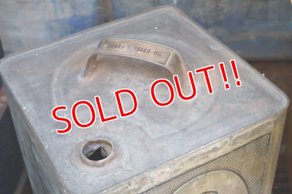 画像9: dp-260204-59 NATIONAL LEAD COMPANY 1920's-1930's PURE LINSEED OIL 38 POUNDS CAN