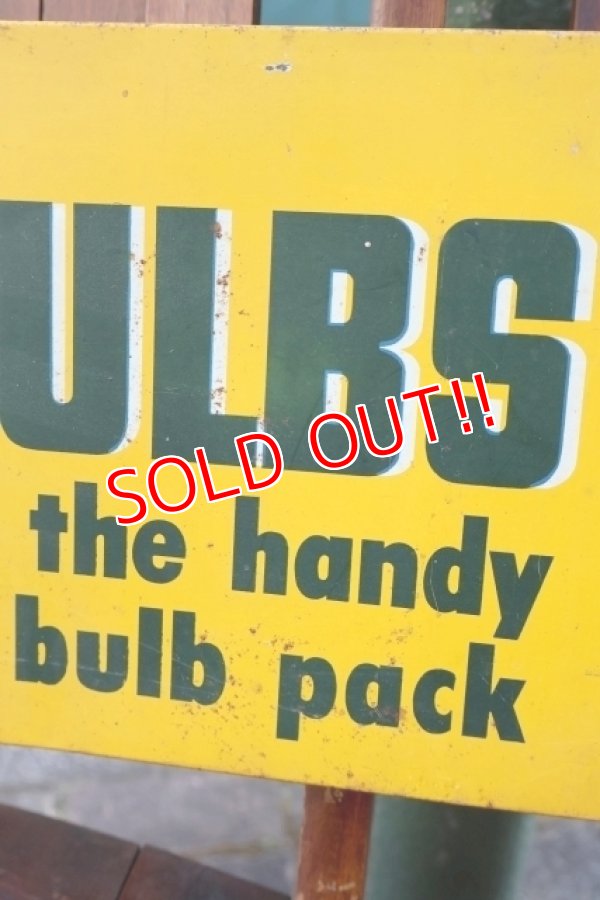 画像3: dp-260204-57 GENERAL ELECTRIC / 1940's-1950's GE BULBS W-sided Metal Sign