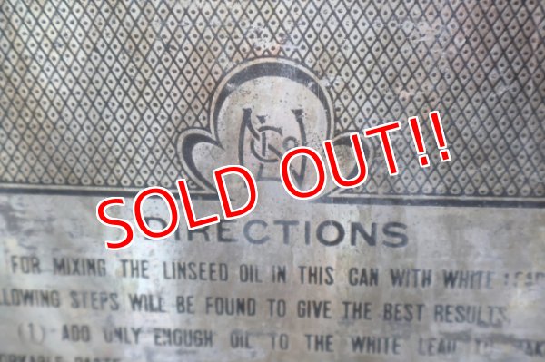 画像7: dp-260204-59 NATIONAL LEAD COMPANY 1920's-1930's PURE LINSEED OIL 38 POUNDS CAN