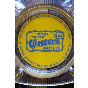 画像: dp-260204-60 THE BEST Western MOTELS VINTAGE GLASS ASHTRAY