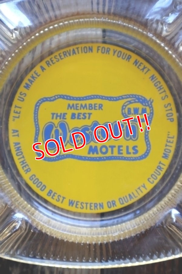 画像1: dp-260204-60 THE BEST Western MOTELS VINTAGE GLASS ASHTRAY