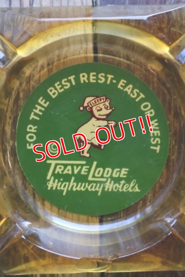 画像1: dp-260204-60 TRAVELODGE VINTAGE GLASS ASHTRAY