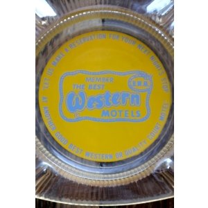 画像: dp-260204-60 THE BEST Western MOTELS VINTAGE GLASS ASHTRAY