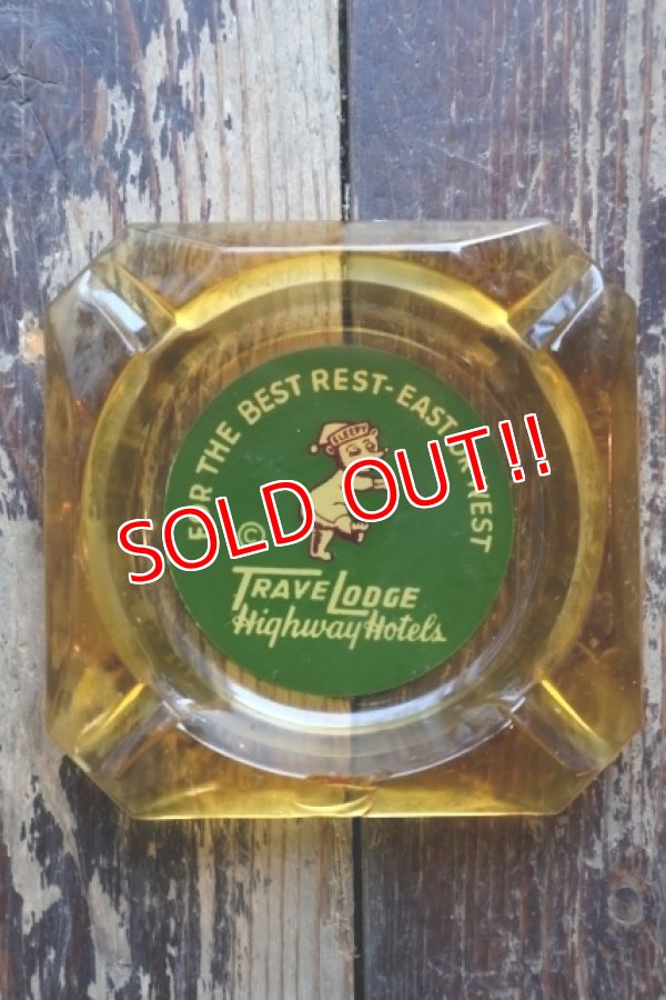 画像2: dp-260204-60 TRAVELODGE VINTAGE GLASS ASHTRAY