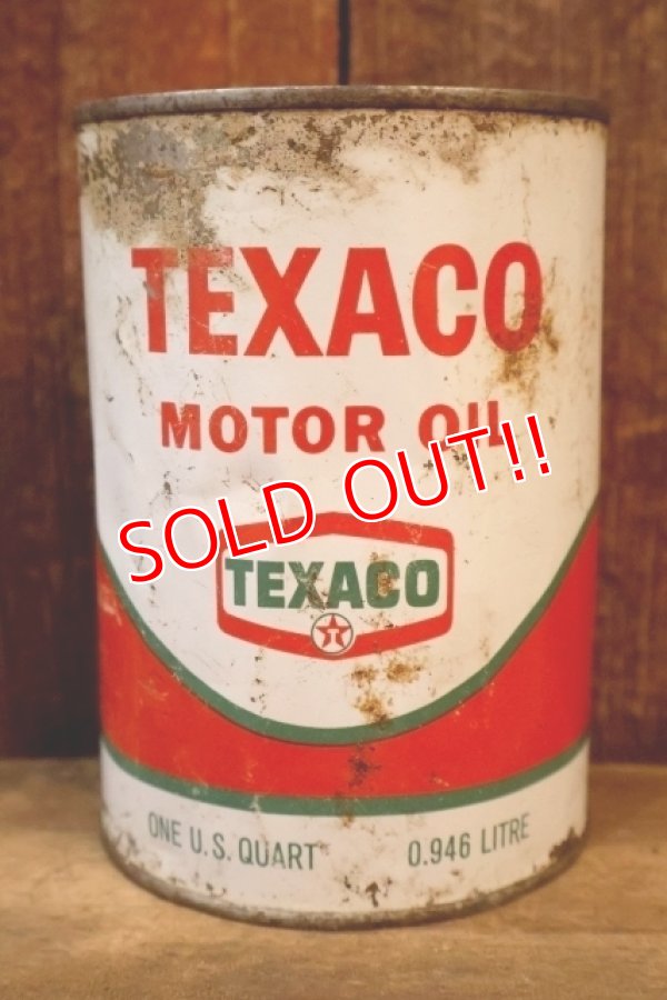 画像1: dp-260204-109 TEXACO / MOTOR OIL ONE U.S. QUART CAN