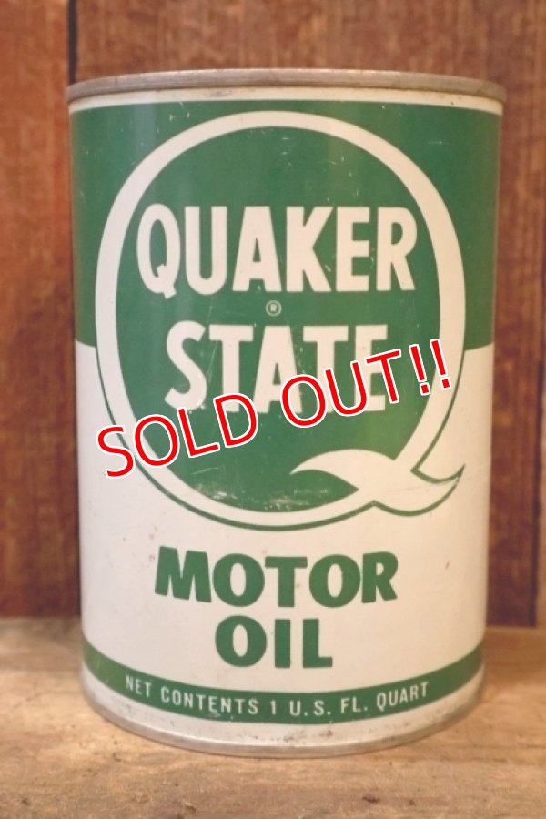 画像1: dp-260204-86 QUAKER STATE 1950's-1960's MOTOR OIL ONE U.S. QUART CAN