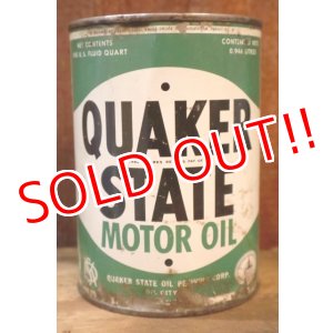 画像: dp-260204-105 QUAKER STATE MOTOR OIL 1940's ONE U.S. QUART CAN
