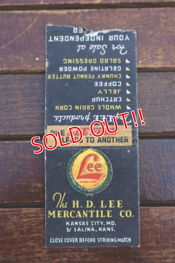 画像1: dp-260204-120 THE H.D. LEE MERCANTILE CO. 1930's-1940's  Match Book