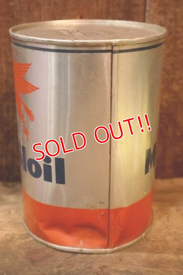 画像4: dp-260204-87 Mobil Mobiloil 1950's-1960's ONE U.S. QUART CAN