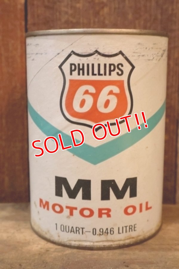 画像1: dp-260204-89 DU PONT / PHILLIPS 66 / MM MOTOR OIL ONE U.S. QUART CAN