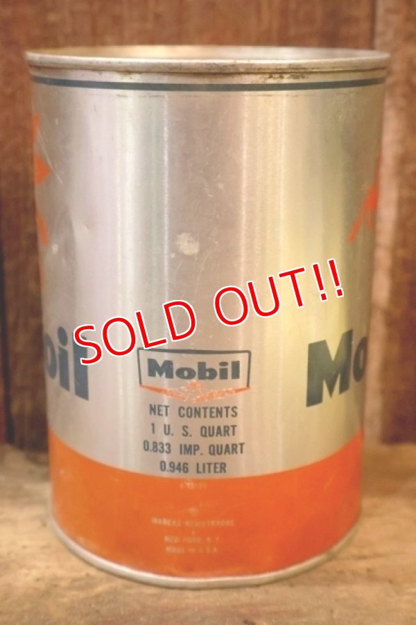 画像3: dp-260204-87 Mobil Mobiloil 1950's-1960's ONE U.S. QUART CAN
