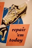 画像7: dp-260204-06 CAT'S PAW Rubber Heels 1940's Advertising Metal Sign
