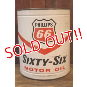 画像: dp-260204-92 PHILLIPS 66 SIXTY-SIX MOTOR OIL ONE U.S. GALLON CAN