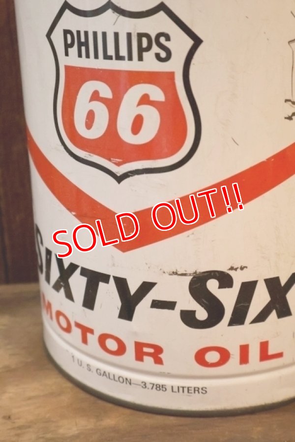 画像2: dp-260204-92 PHILLIPS 66 SIXTY-SIX MOTOR OIL ONE U.S. GALLON CAN