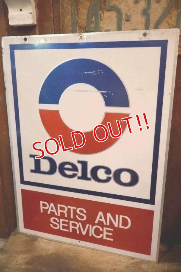画像7: dp-260204-46 Delco 1960's W-sided Metal Sign