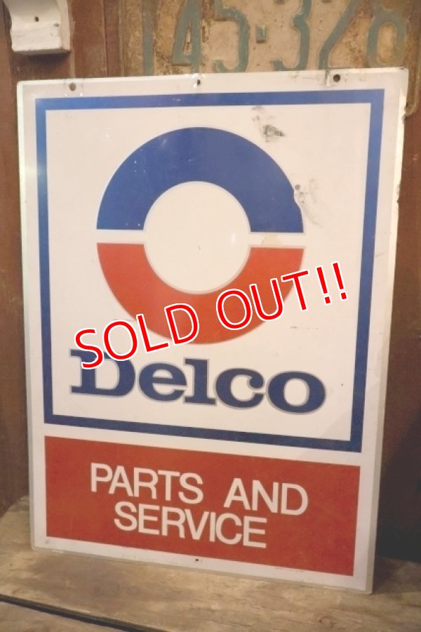 画像1: dp-260204-46 Delco 1960's W-sided Metal Sign