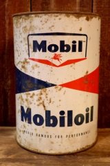 画像: dp-260204-70 Mobil Mobiloil 1950's-1960's 5 U.S. QUARTS CAN