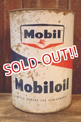 画像: dp-260204-70 Mobil Mobiloil 1950's-1960's 5 U.S. QUARTS CAN