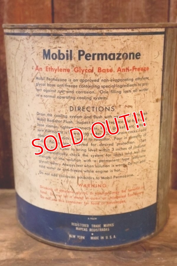 画像4: dp-260204-65 Mobil PERMAZONE 1950's ONE U.S. GALLON CAN