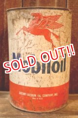 画像: dp-260204-71 Mobil Mobiloil 1940's-1950's 5 U.S. QUARTS CAN