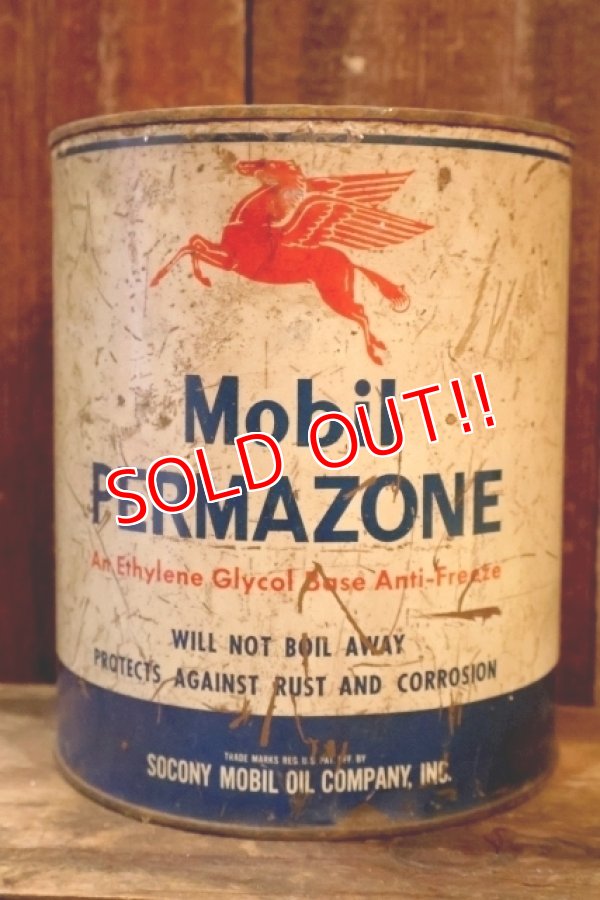 画像1: dp-260204-65 Mobil PERMAZONE 1950's ONE U.S. GALLON CAN