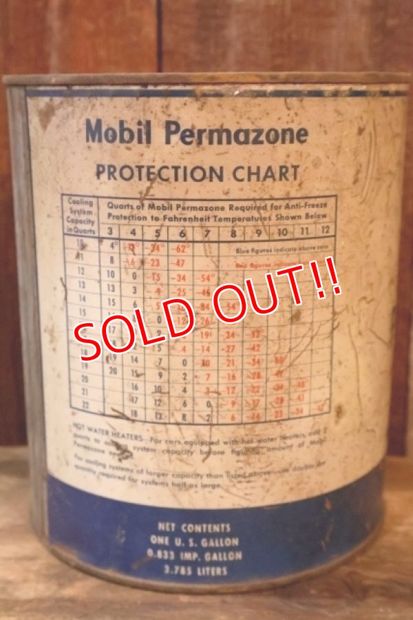 画像3: dp-260204-65 Mobil PERMAZONE 1950's ONE U.S. GALLON CAN