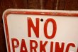 画像2: dp-260204-08 NO PARKING 8 A.M. TO 4 P.M. STEEL EMBOSSED STREET ROAD SIGN