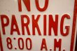 画像3: dp-260204-08 NO PARKING 8 A.M. TO 4 P.M. STEEL EMBOSSED STREET ROAD SIGN