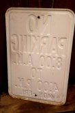 画像5: dp-260204-08 NO PARKING 8 A.M. TO 4 P.M. STEEL EMBOSSED STREET ROAD SIGN