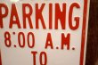 画像3: dp-260204-08 NO PARKING 8 A.M. TO 4 P.M. STEEL EMBOSSED STREET ROAD SIGN