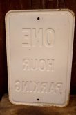 画像5: dp-260204-08 ONE HOUR PARKING STEEL EMBOSSED STREET ROAD SIGN