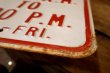 画像5: dp-260204-08 NO PARKING 8 A.M. TO 4 P.M. STEEL EMBOSSED STREET ROAD SIGN