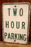 画像1: dp-260204-08 TWO HOUR PARKING STEEL EMBOSSED STREET ROAD SIGN