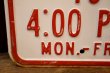 画像4: dp-260204-08 NO PARKING 8 A.M. TO 4 P.M. STEEL EMBOSSED STREET ROAD SIGN