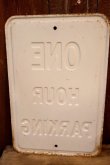 画像5: dp-260204-08 ONE HOUR PARKING STEEL EMBOSSED STREET ROAD SIGN