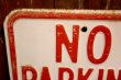 画像2: dp-260204-08 NO PARKING 8 A.M. TO 4 P.M. STEEL EMBOSSED STREET ROAD SIGN