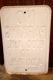 画像6: dp-260204-08 NO PARKING 8 A.M. TO 4 P.M. STEEL EMBOSSED STREET ROAD SIGN
