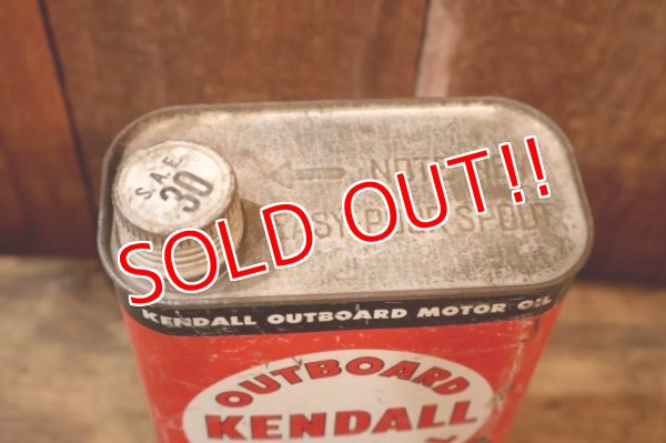 画像7: dp-260204-98 KENDALL 1940's-1950's OUTBOARD MOTOR OIL ONE U.S. QUART CAN