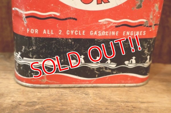 画像3: dp-260204-98 KENDALL 1940's-1950's OUTBOARD MOTOR OIL ONE U.S. QUART CAN