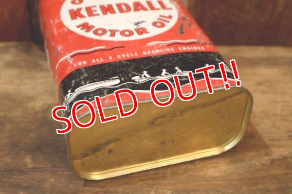 画像8: dp-260204-98 KENDALL 1940's-1950's OUTBOARD MOTOR OIL ONE U.S. QUART CAN