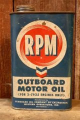 画像: dp-260204-74 RPM 1950's OUTBOARD MOTOR OIL ONE U.S. QUART CAN