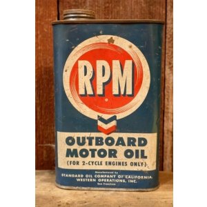 画像: dp-260204-74 RPM 1950's OUTBOARD MOTOR OIL ONE U.S. QUART CAN
