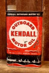 画像: dp-260204-98 KENDALL 1940's-1950's OUTBOARD MOTOR OIL ONE U.S. QUART CAN