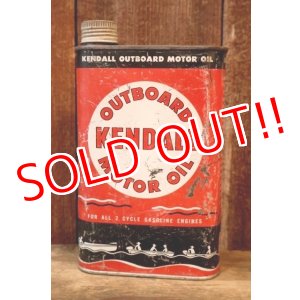 画像: dp-260204-98 KENDALL 1940's-1950's OUTBOARD MOTOR OIL ONE U.S. QUART CAN