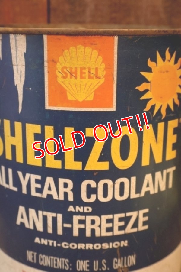 画像2: dp-260204-63 SHELL 1960's SHELLZONE COOLANT AND ANTI-FREEZE 1 U.S. GALLON CAN