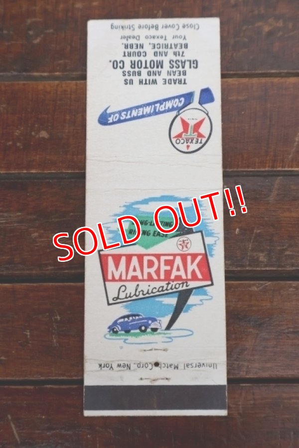 画像1: dp-260204-120 TEXACO MARFAK 1950's Matchbook